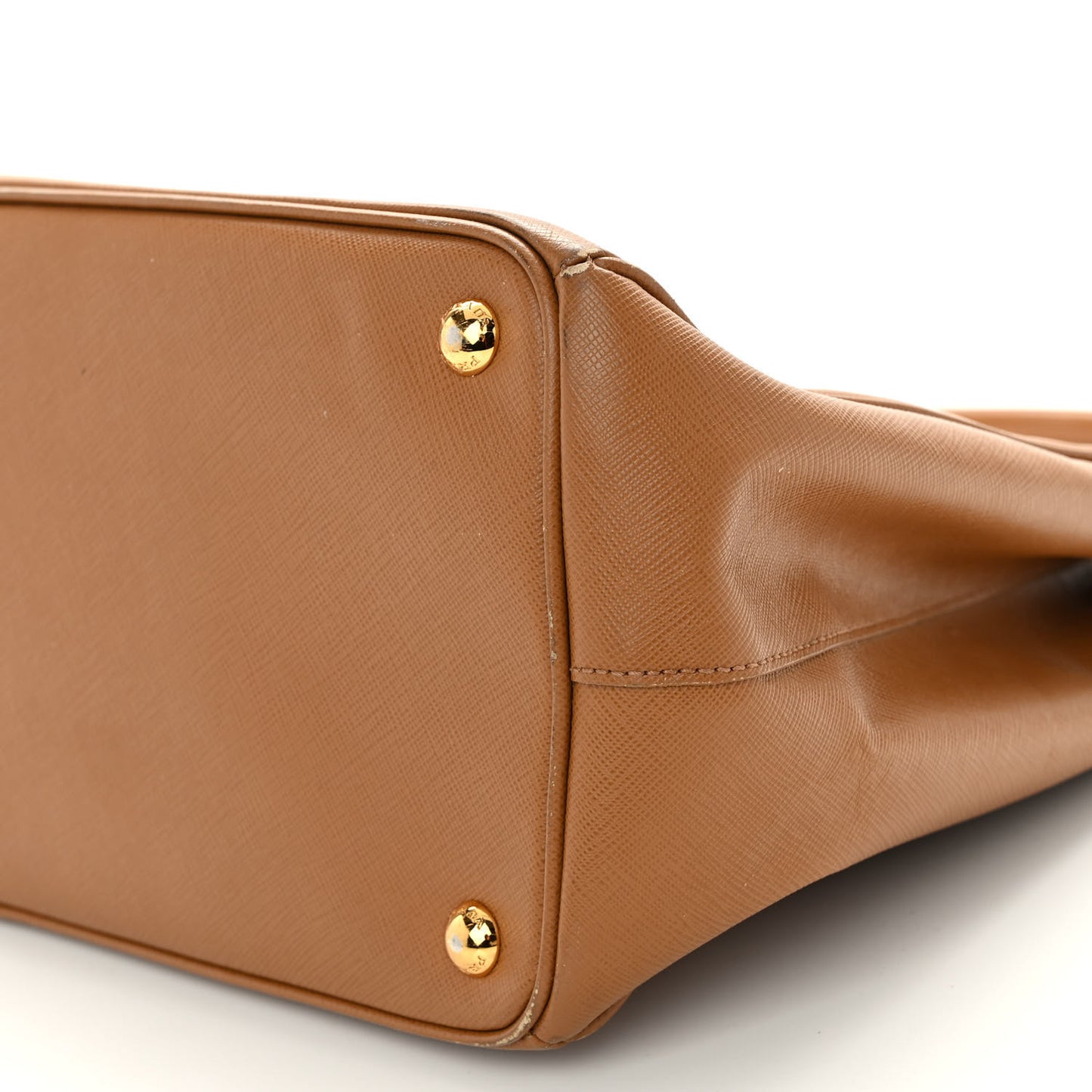 Saffiano Large Galleria Double Zip Tote Caramel