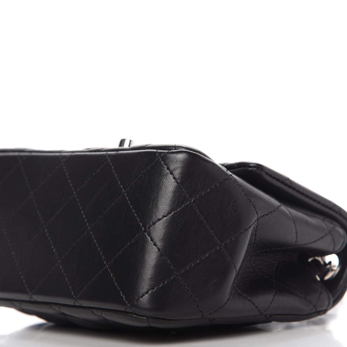 Lambskin Quilted Mini Square Flap Black