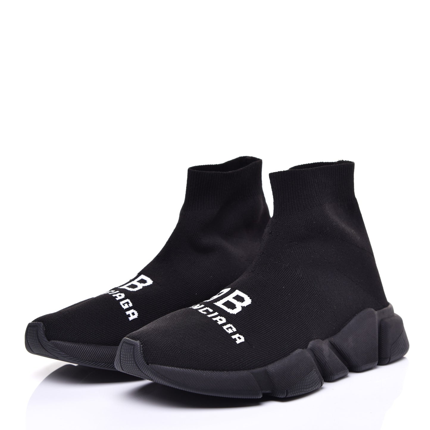 Neoprene Knit Logo Womens Speed Sneakers 39 Black