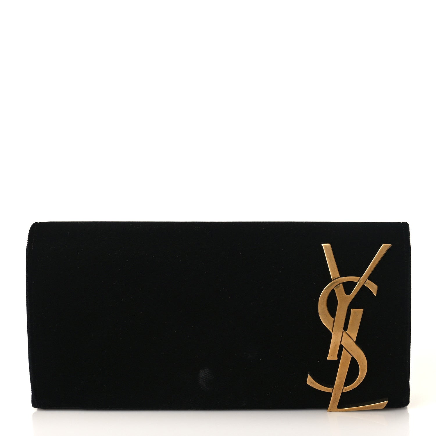 Saint Laurent Velvet Smoking Clutch Black 1 of 8
