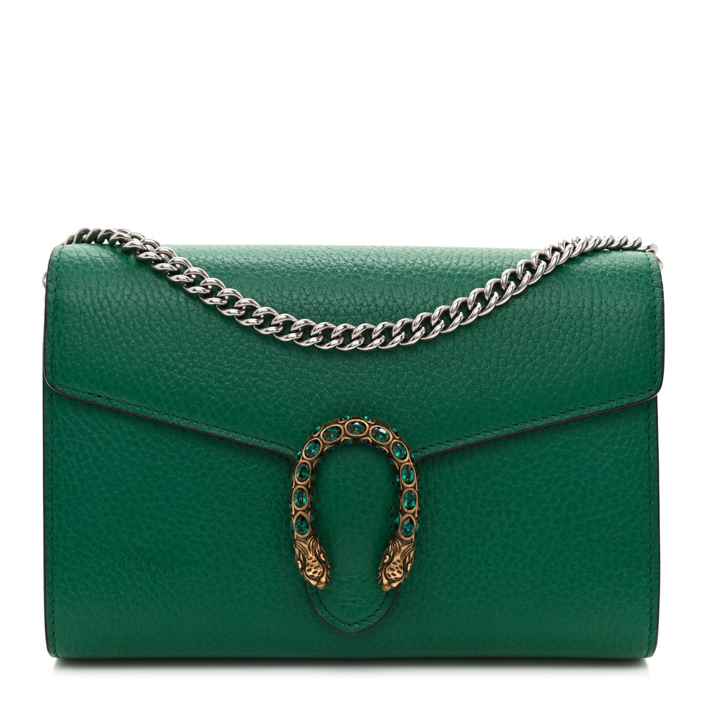 Calfskin Mini Dionysus Chain Wallet Emerald