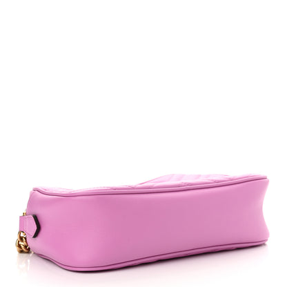 Gucci Calfskin Matelasse Small GG Marmont Chain Shoulder Bag Candy Mousse 4 of 10