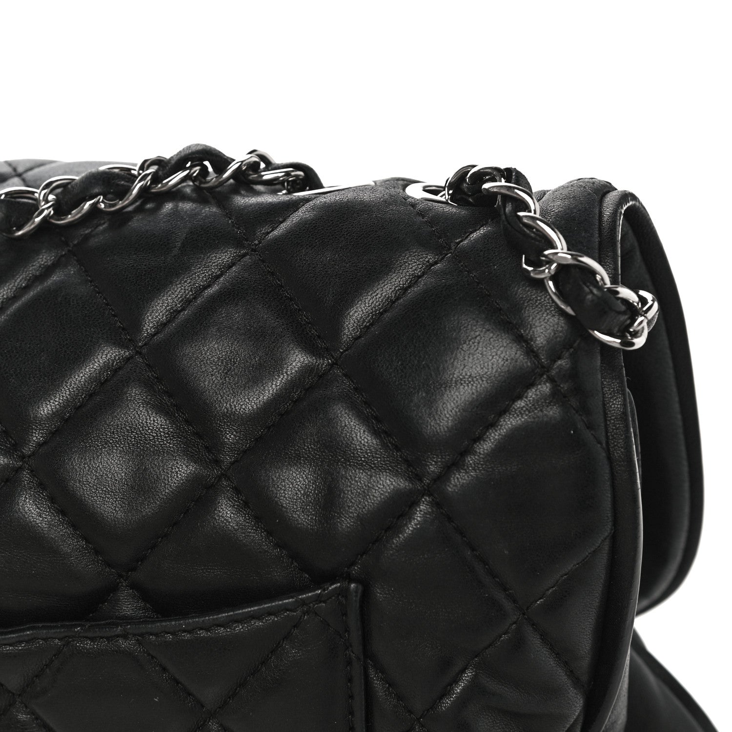 Chanel Lambskin Quilted Large Pagode Piping Flap Black 13 of 17