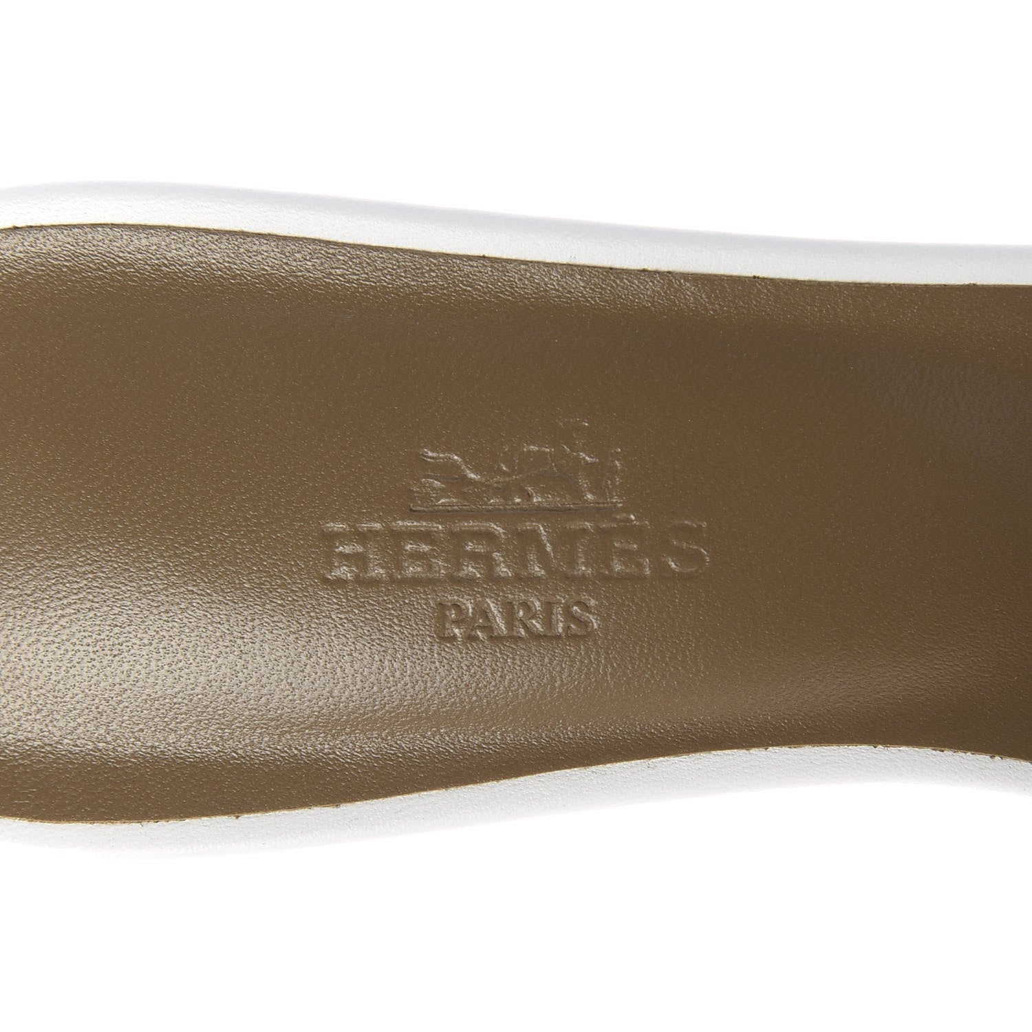 Hermes Calfskin Oasis Sandals 37.5 White 7 of 9