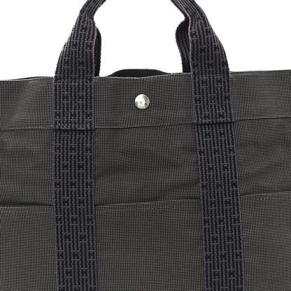 Hermes Canvas Herline MM Tote Grey 7 of 11
