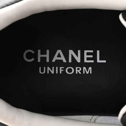 Chanel Calfskin CC Womens Sneakers 37 Black 8 of 10