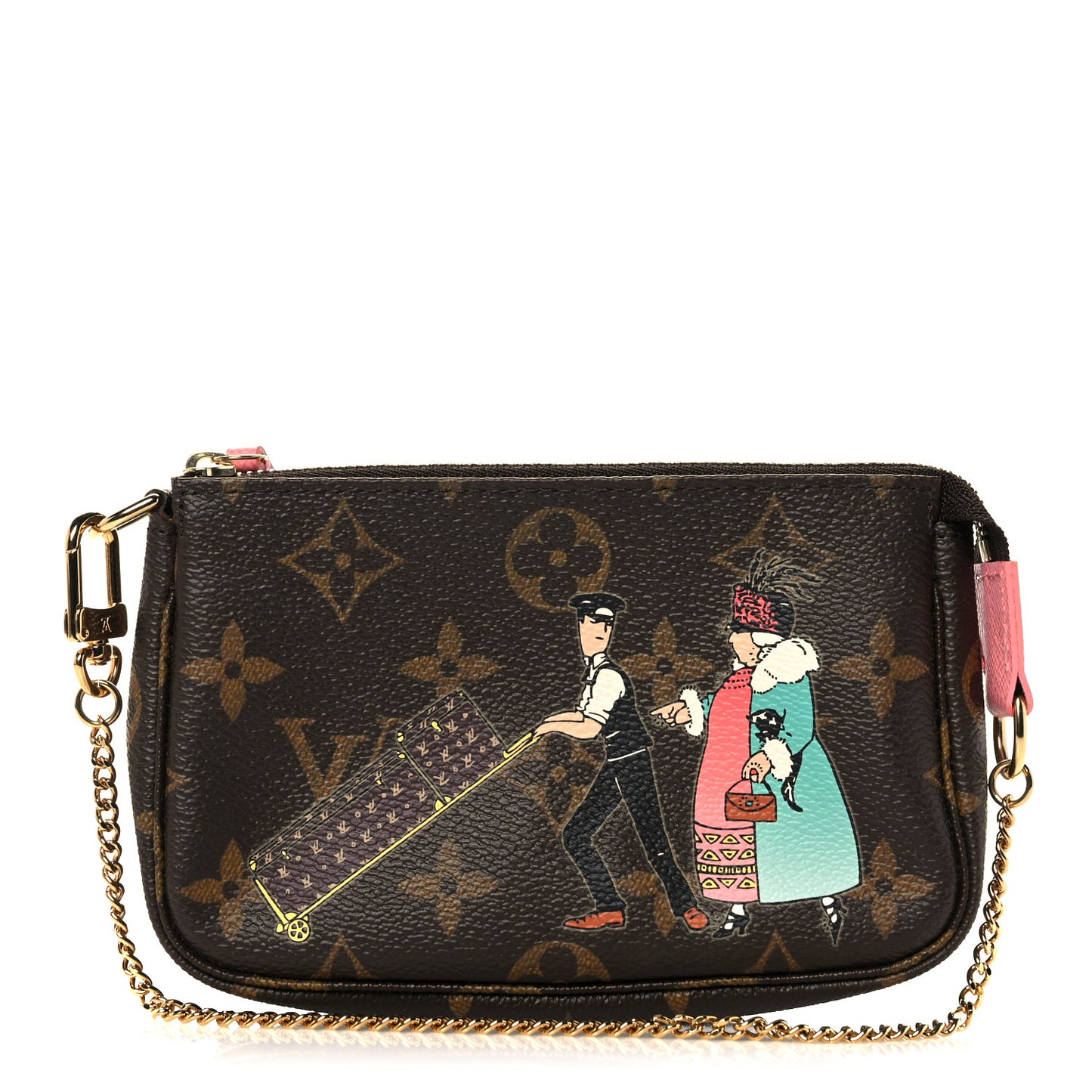 Monogram Illustre Mini Pochette Accessories Rose