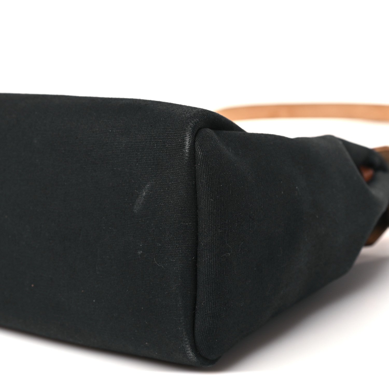Hermes Toile Vache Calfskin Herbag 30 PM Black Natural 10 of 15