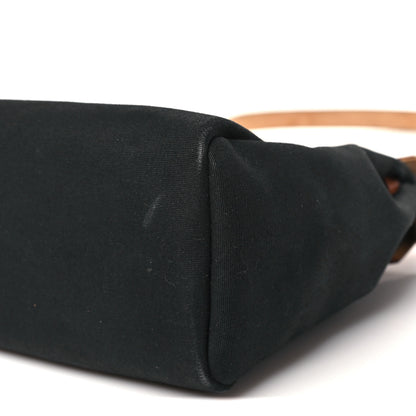 Hermes Toile Vache Calfskin Herbag 30 PM Black Natural 10 of 15