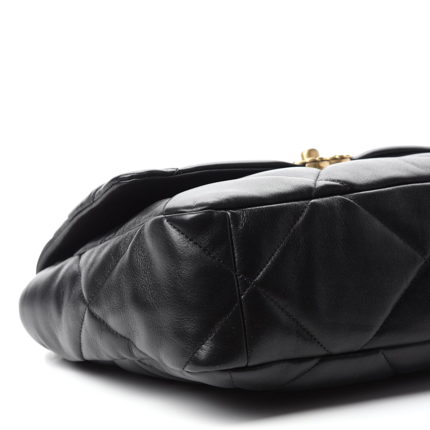 Lambskin Quilted Large Chanel 19 Flap Black