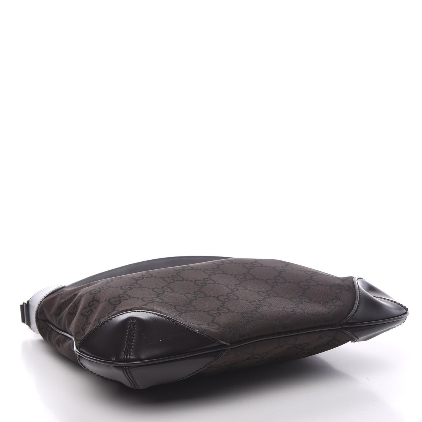 Nylon Signature Hobo Shoulder Bag Brown