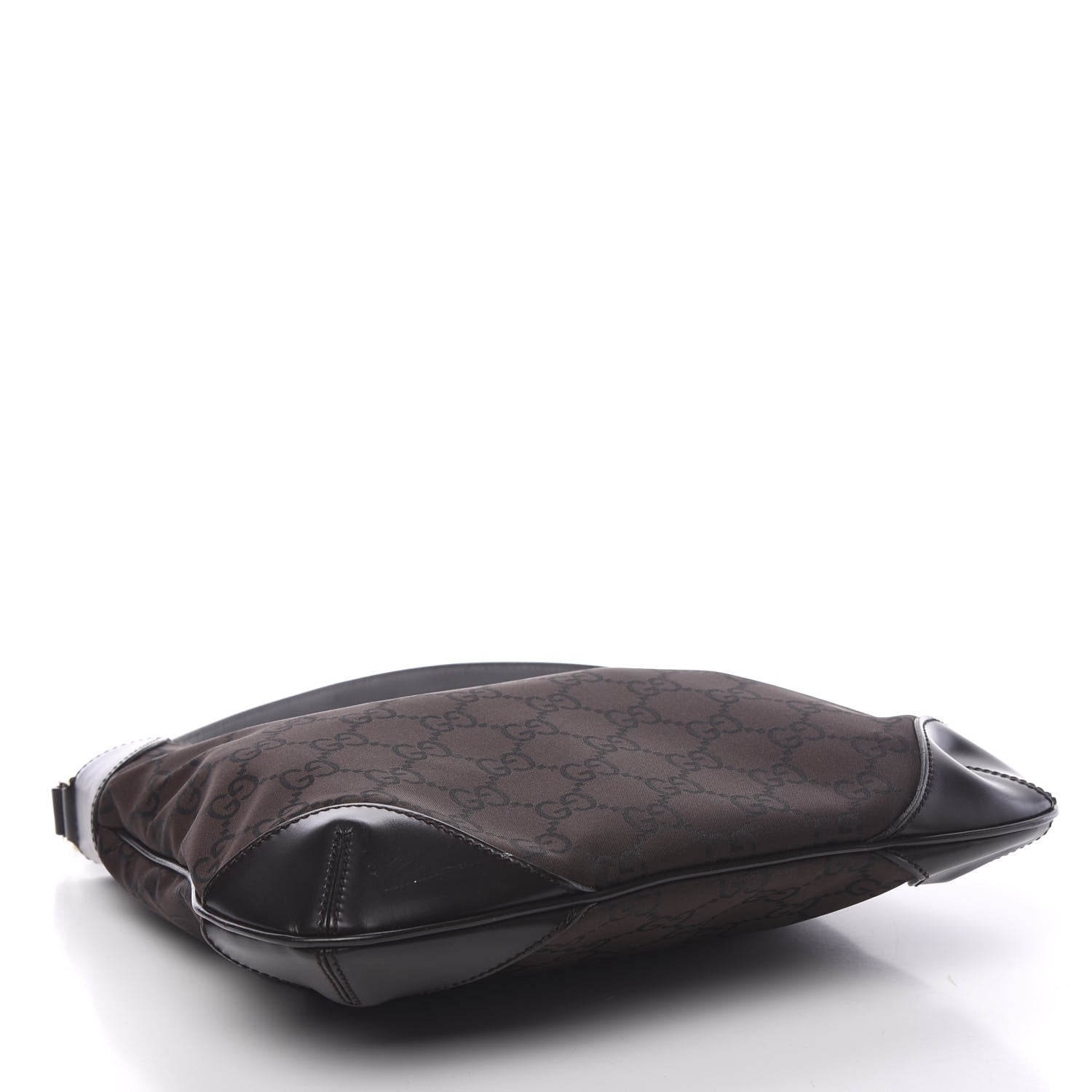 Gucci Nylon Signature Hobo Shoulder Bag Brown 3 of 10