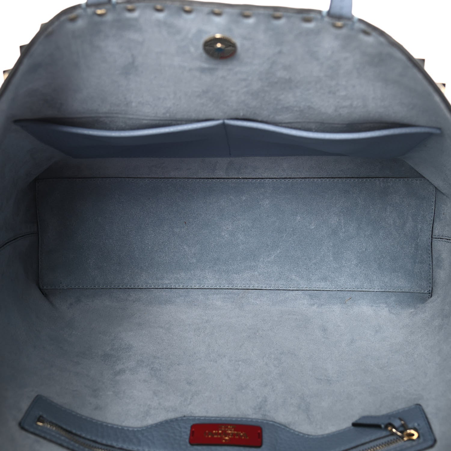 Valentino Garavani Grained Calfskin Rockstud Shoulder Tote Niagara 4 of 10