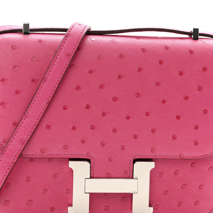 Hermes Ostrich Constance 18 Rose Tyrien 7 of 10