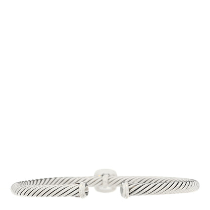 David Yurman Sterling Silver 18K Yellow Gold Citrine 4mm Albion Cable Bracelet 2 of 3