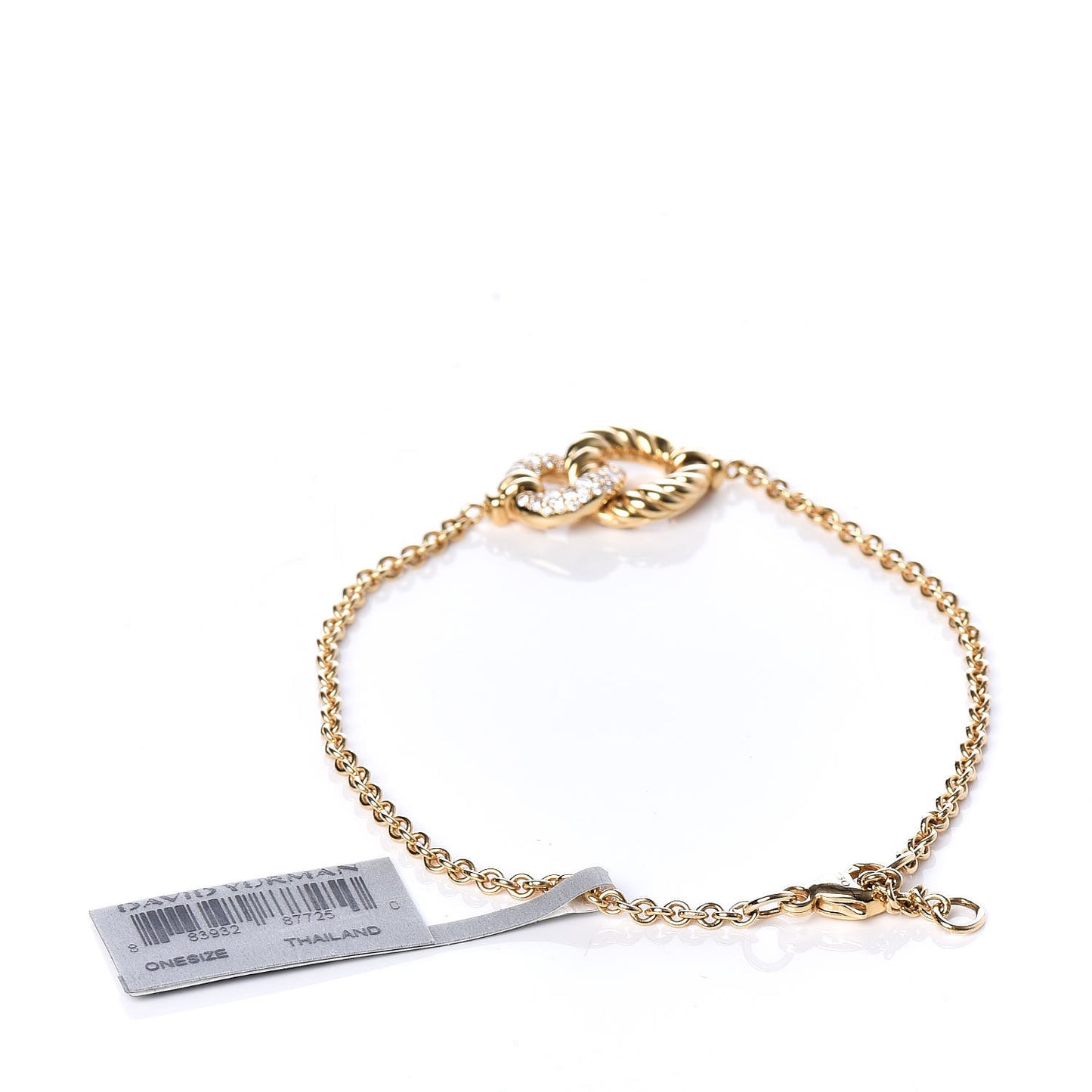 18K Yellow Gold Diamond Belmont Single Station Bracelet