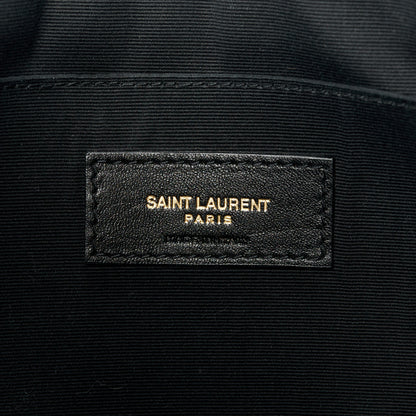 Saint Laurent Calfskin Matelasse Chevron Monogram Document Holder Black 6 of 8