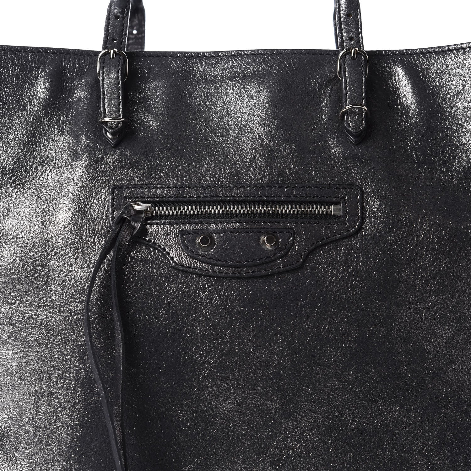 Balenciaga Metallic Calfskin Milkyway Papier A5 Tote Black 12 of 12