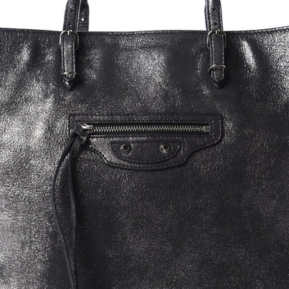 Balenciaga Metallic Calfskin Milkyway Papier A5 Tote Black 12 of 12