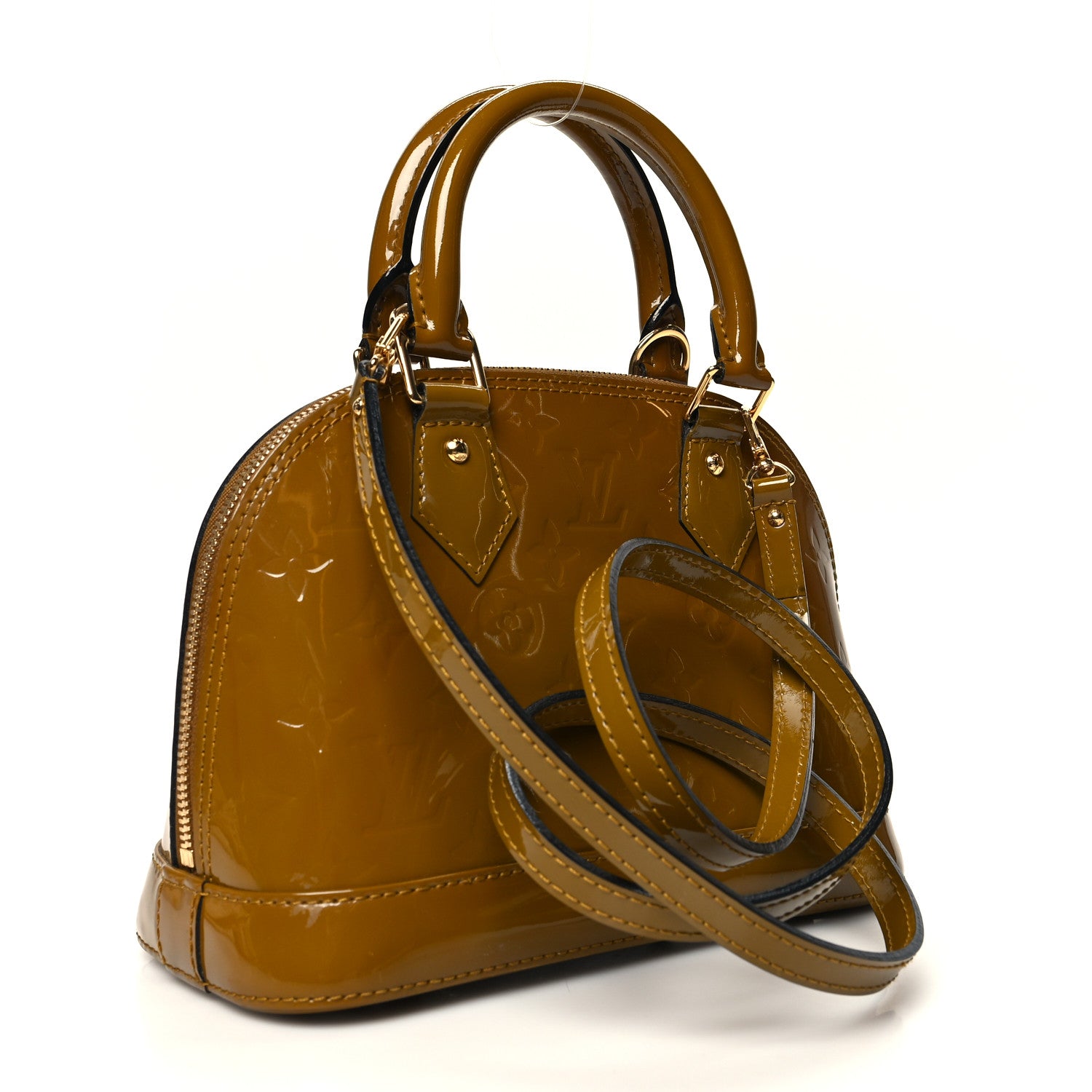 Louis Vuitton Vernis Alma BB Vert Olive 3 of 10