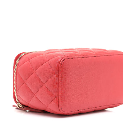 Chanel Caviar Quilted Small Vanity Case With Chain Pink 4 of 10