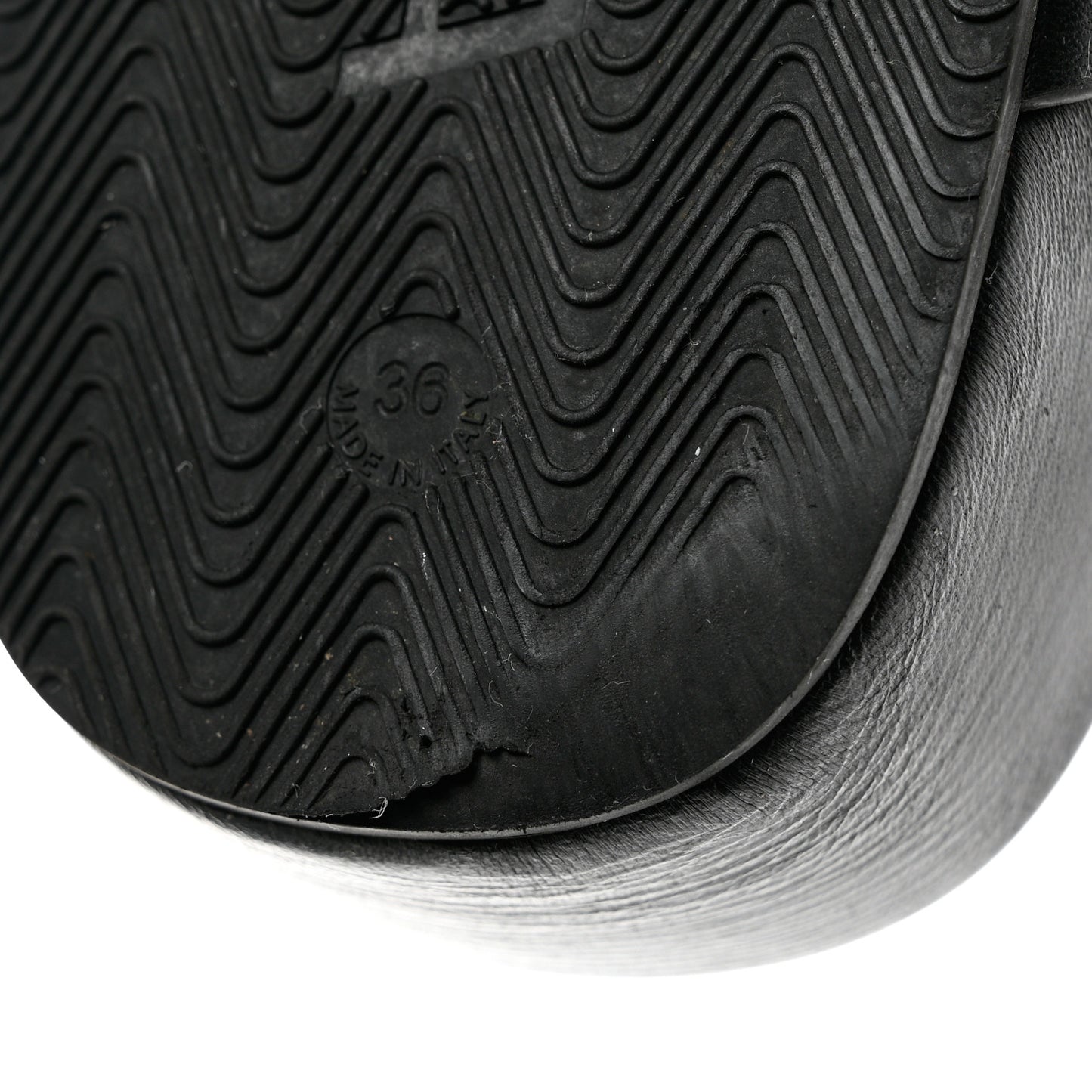Smooth Nappa Mallorca Platform 50mm Slide Sandals 36 Black