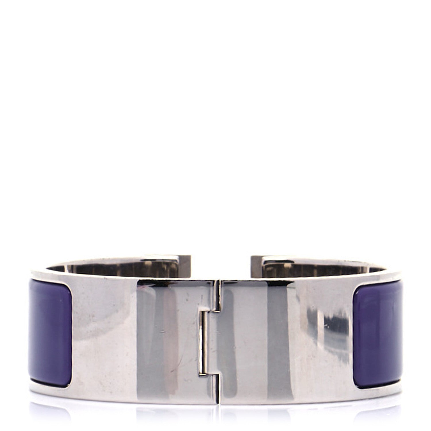 Hermes Enamel Wide Clic Clac H Bracelet PM Iris 3 of 6