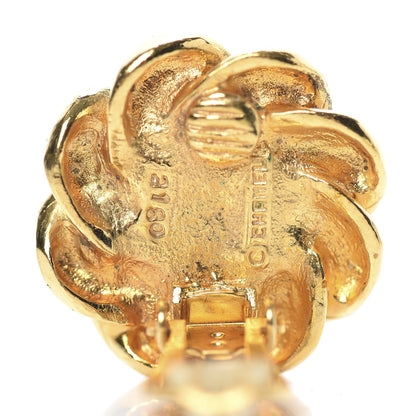 Chanel Pearl Clip On Earrings Gold 3 of 5