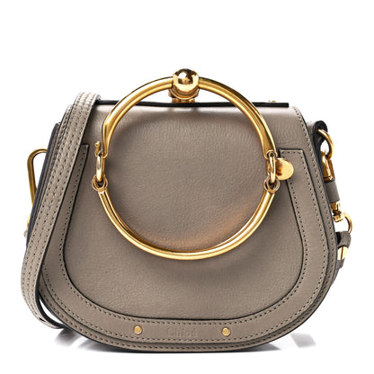 Chloe Calfskin Suede Small Nile Bracelet Bag Motty Grey 1 of 13