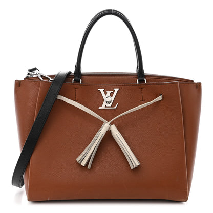 Louis Vuitton Calfskin Lockmeto Caramel Creme Black 1 of 20
