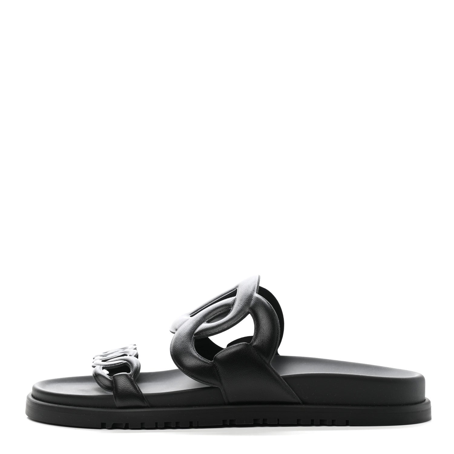 Hermes Nappa Extra Sandals 39 Black 1 of 9