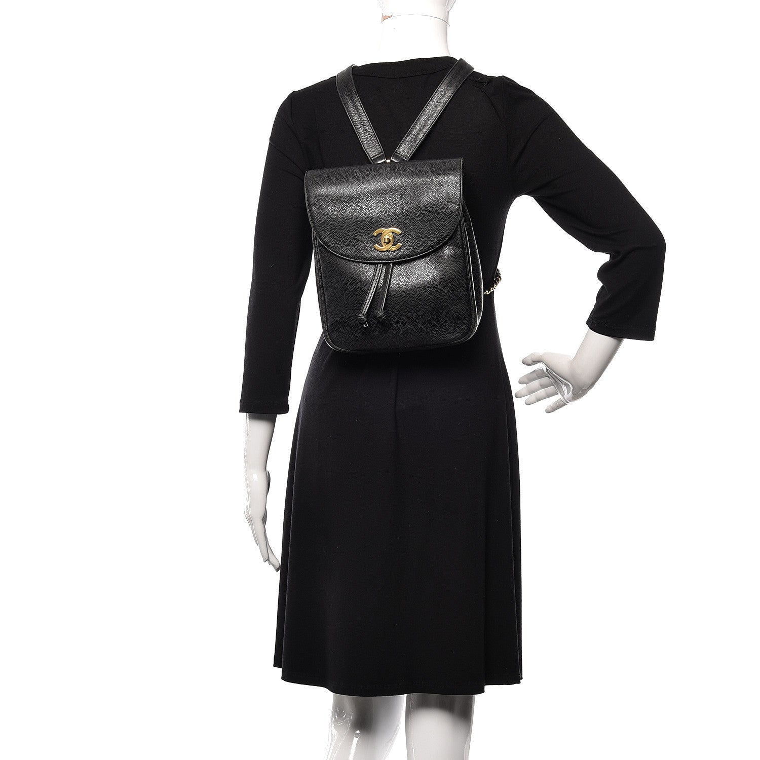 Chanel Caviar CC Backpack Black 2 of 12