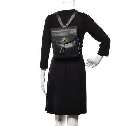 Chanel Caviar CC Backpack Black 2 of 12