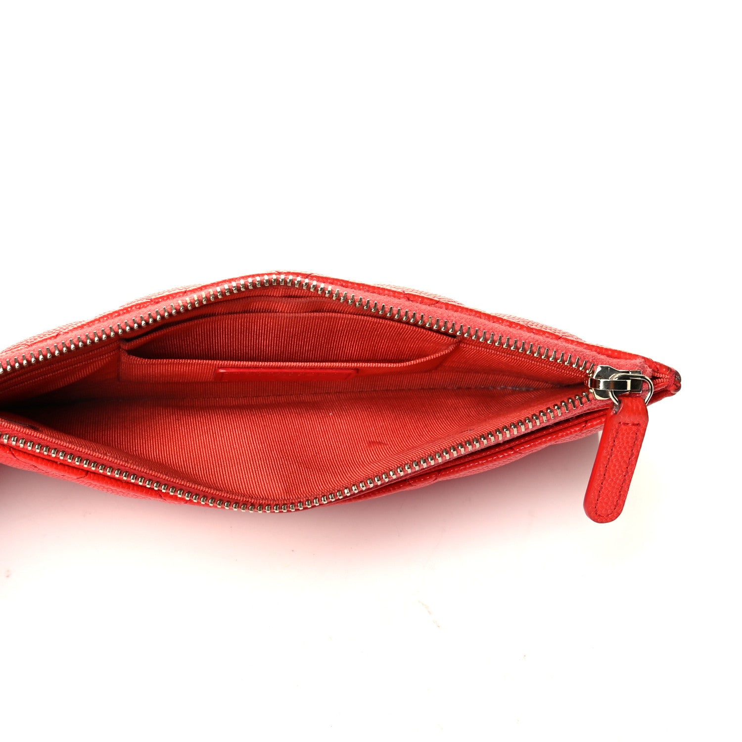 Chanel Caviar Quilted Classic Zip Pouch Red 4 of 7