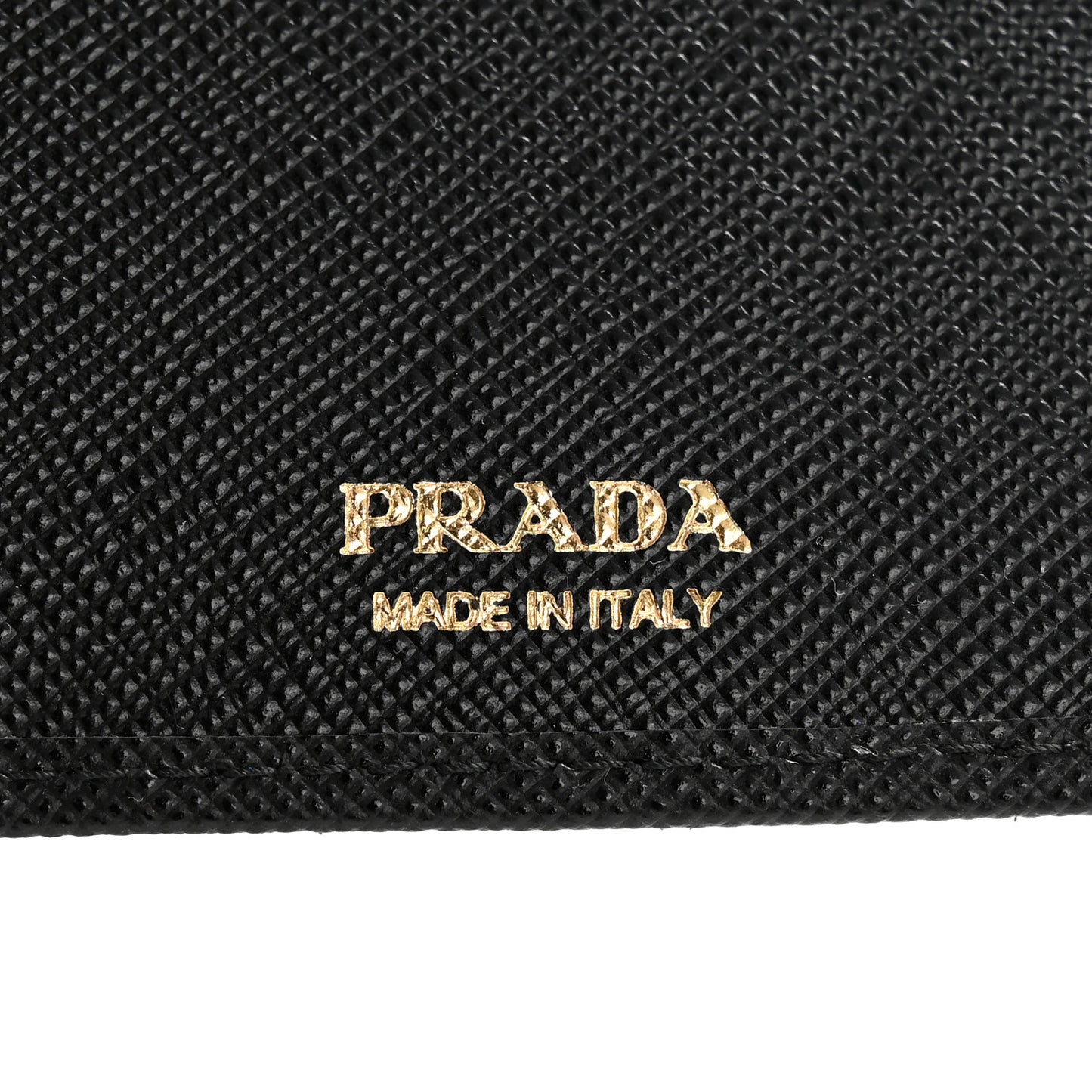 Saffiano Triangle Continental Zip Wallet Black