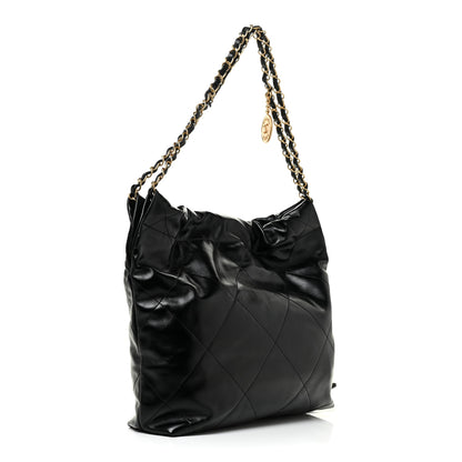 Chanel Shiny Calfskin Quilted Small Chanel 22 Black 4 of 12