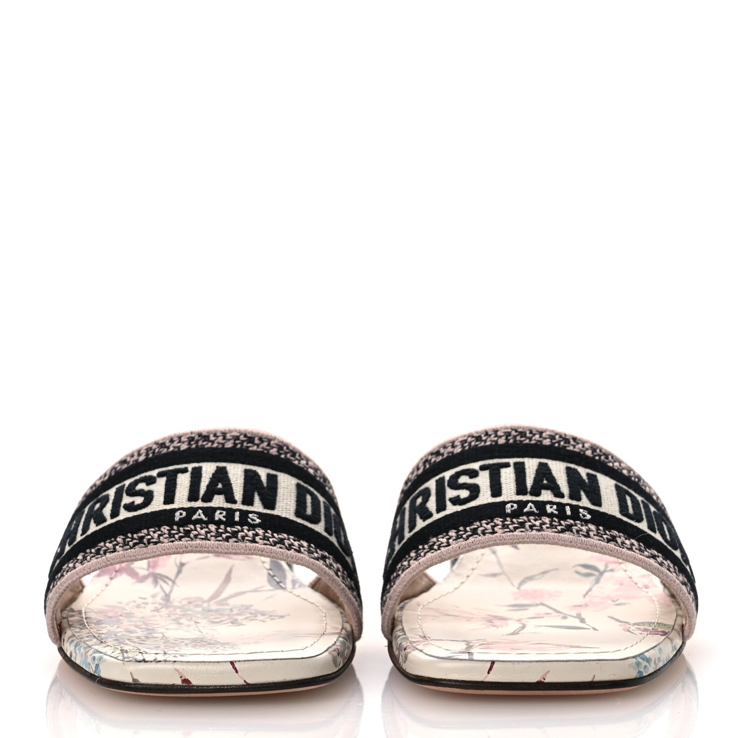 Christian Dior Canvas Jardin Botanique Embroidered Dway 40mm Slide