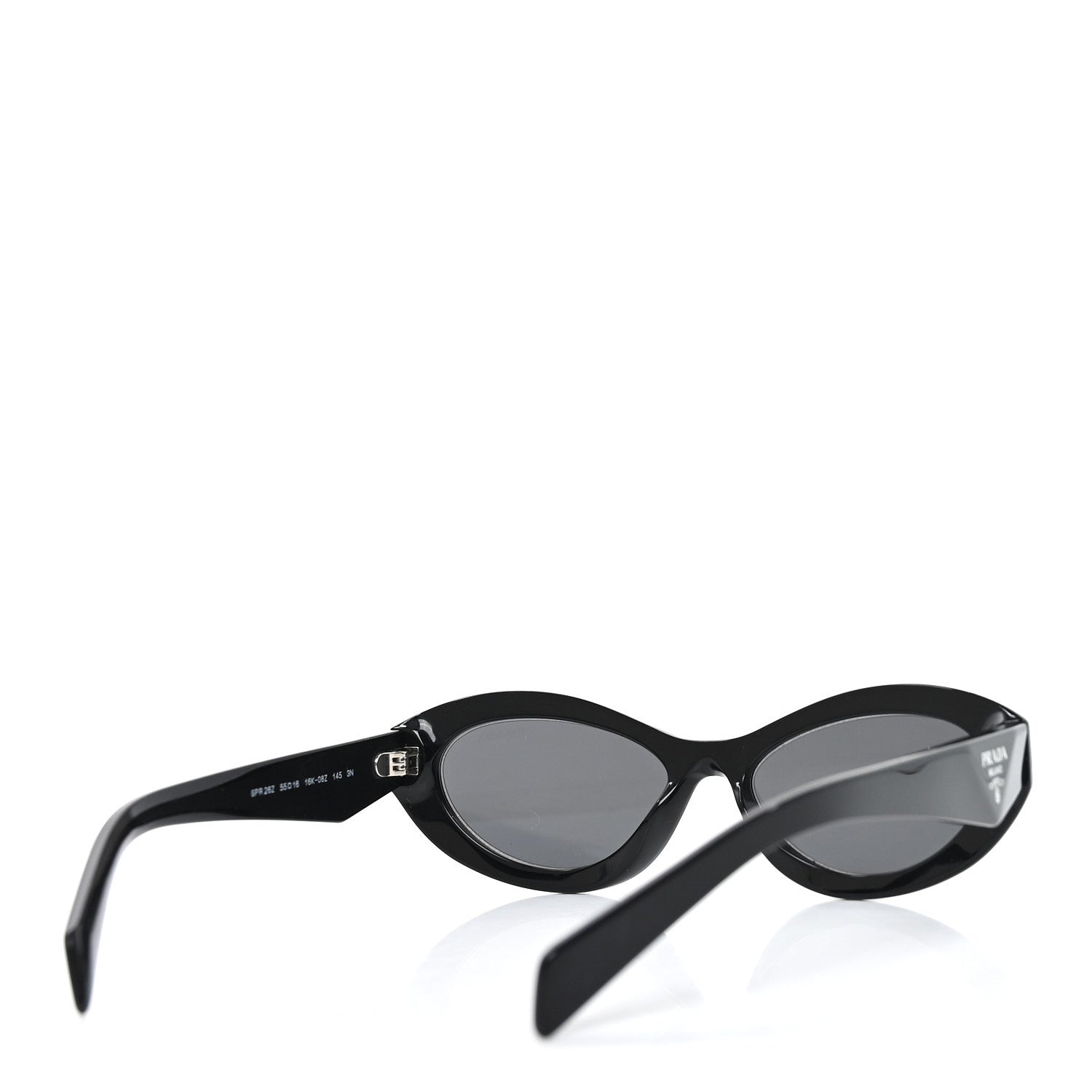 Prada Acetate Oval Sunglasses SPR 26Z Black 4 of 7