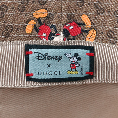 Gucci X DISNEY Mini Vintage GG Supreme Monogram Mickey Mouse Trent Bucket Hat M Beige Ebony Yellow 6 of 10