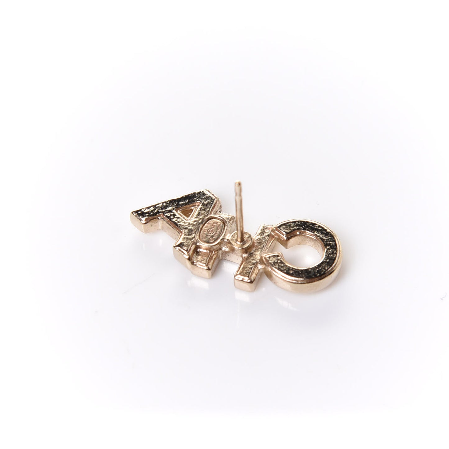Crystal Pearl Signature Stud Earrings Gold