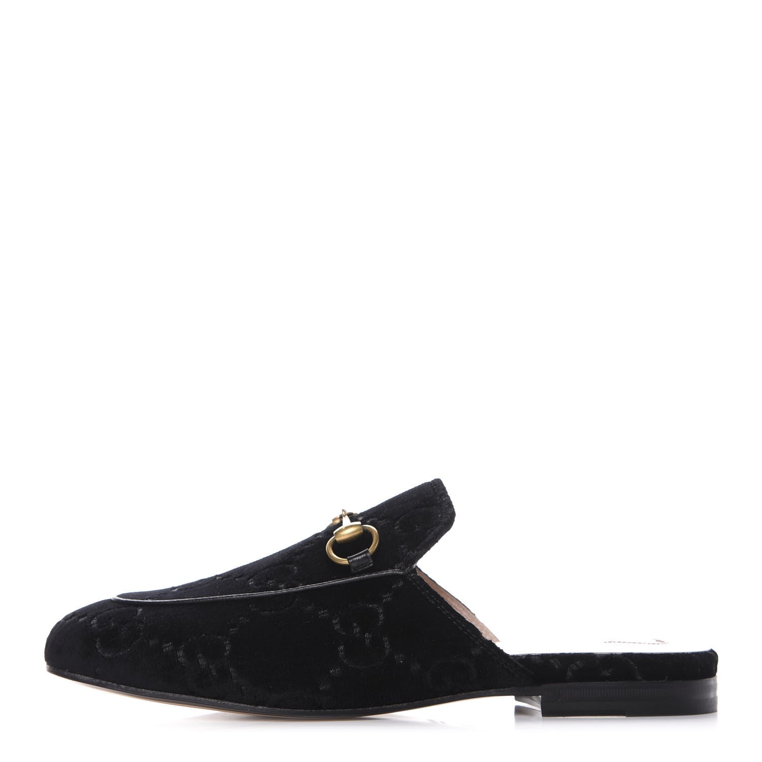Gucci Velvet GG Monogram Womens Princetown Slippers 36 Black 1 of 11