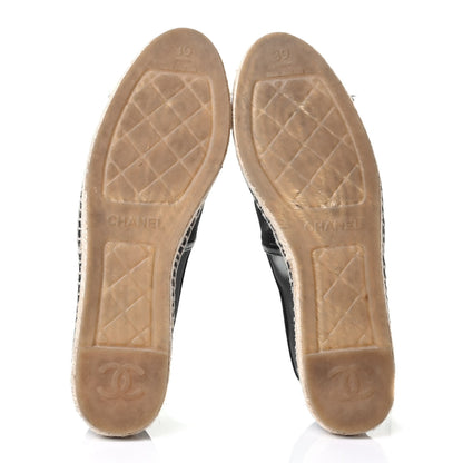 Chanel Mesh Grosgrain CC Espadrilles 39 Black 4 of 6