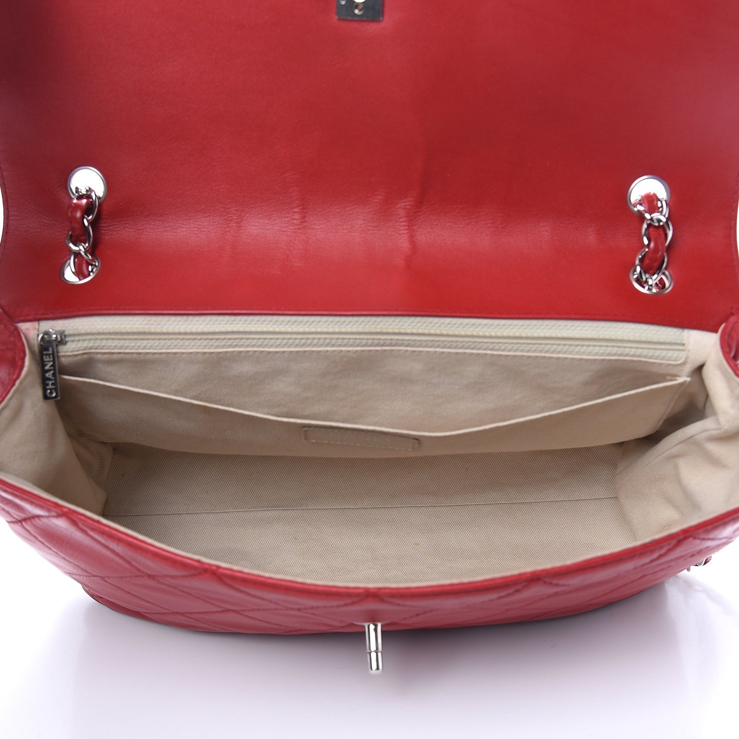 Calfskin Quilted In The Business Flap Red