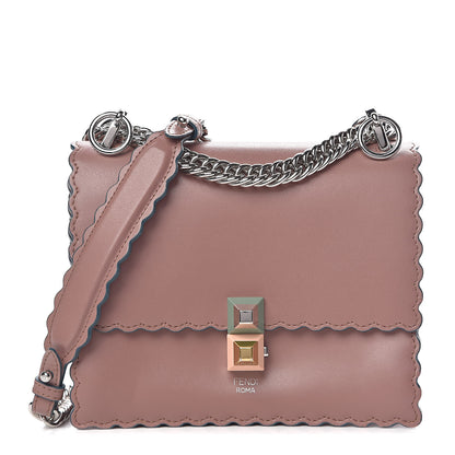 Fendi Vitello Liberty Scalloped Studded Small Kan I Shoulder Bag English Rose 1 of 14