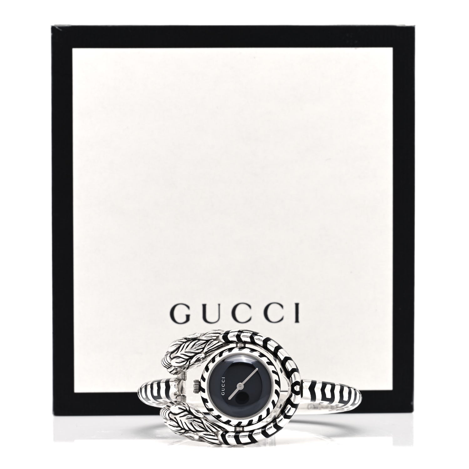 Gucci Sterling Silver Black Mother of Pearl 23mm Dionysus Quartz Watch 5 of 5