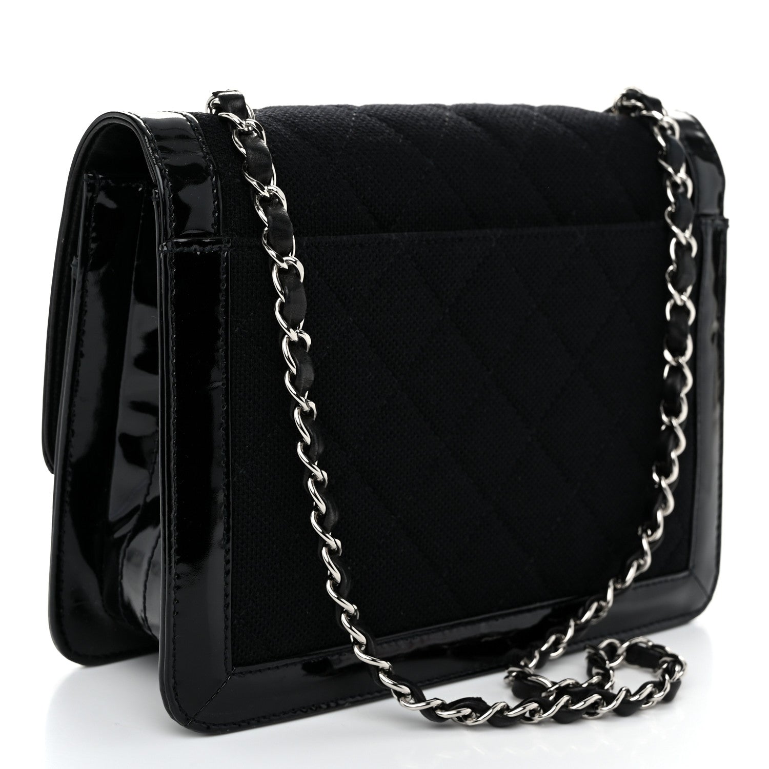 Chanel Jersey Patent Quilted 2.55 Reissue Flap Black 3 of 10