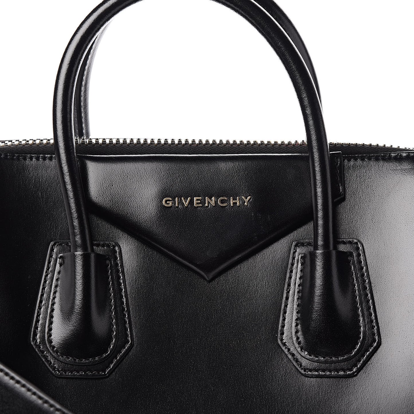 Shiny Lord Calfskin Medium Antigona Black