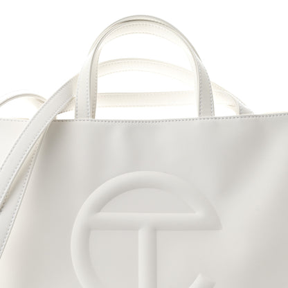 Telfar Vegan Leather Medium Shopping Bag White 7 of 9