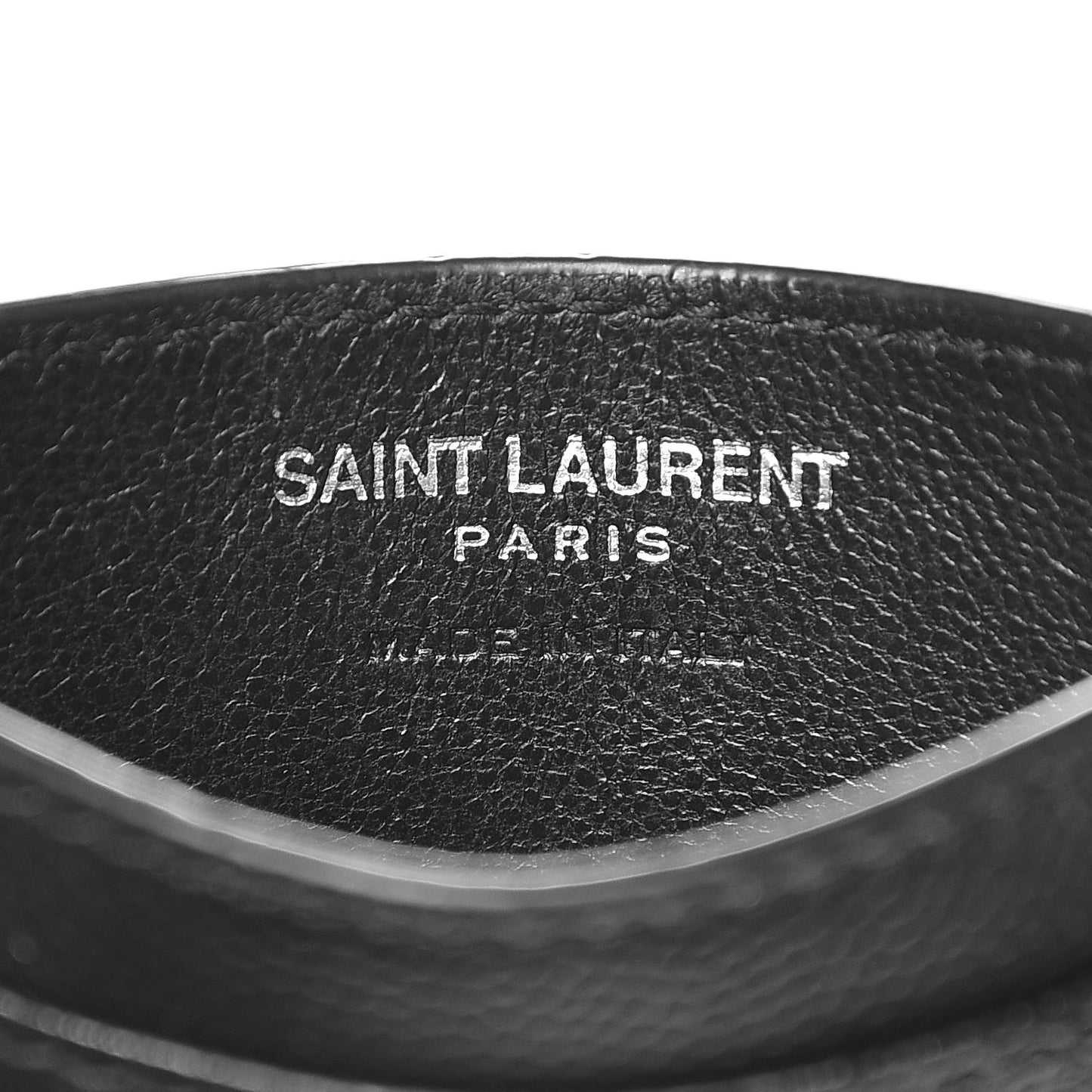 Grain De Poudre Matelasse Chevron Monogram Credit Card Case Black