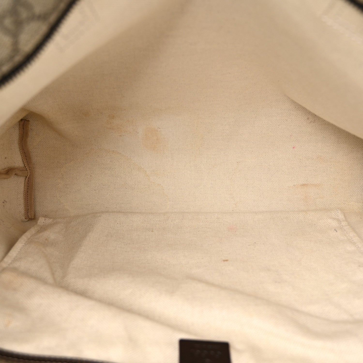 Gucci GG Supreme Monogram Medium Zippered Shopping Tote Dark Brown 5 of 13